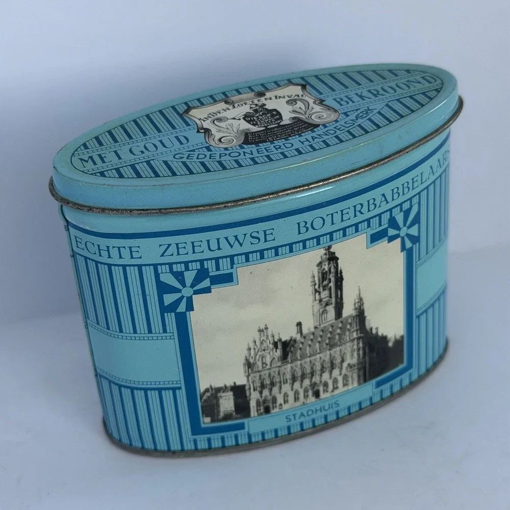 VTG J.B. Diesch Candy Tin Box From the Netherlands Advertising Empty Movie‎ Prop